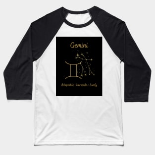 Astrology Collection - Gemini (Symbol & Constellation) Baseball T-Shirt